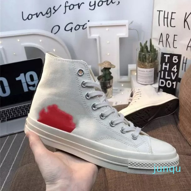 

New Casual Shoes High-quality white black men's canvas skating women's sports shoes coach shoe, Color 7