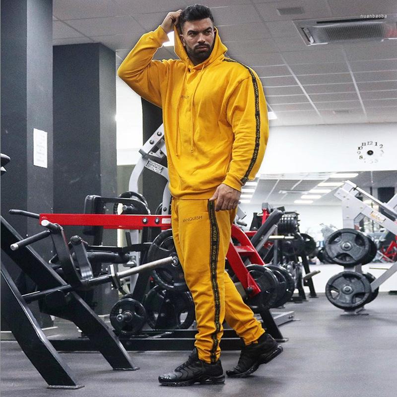 

Men's Tracksuits European And American Brothers Fashion Brand Sports Pants Hooded Bodyguard Two-piece Wholesale, Black