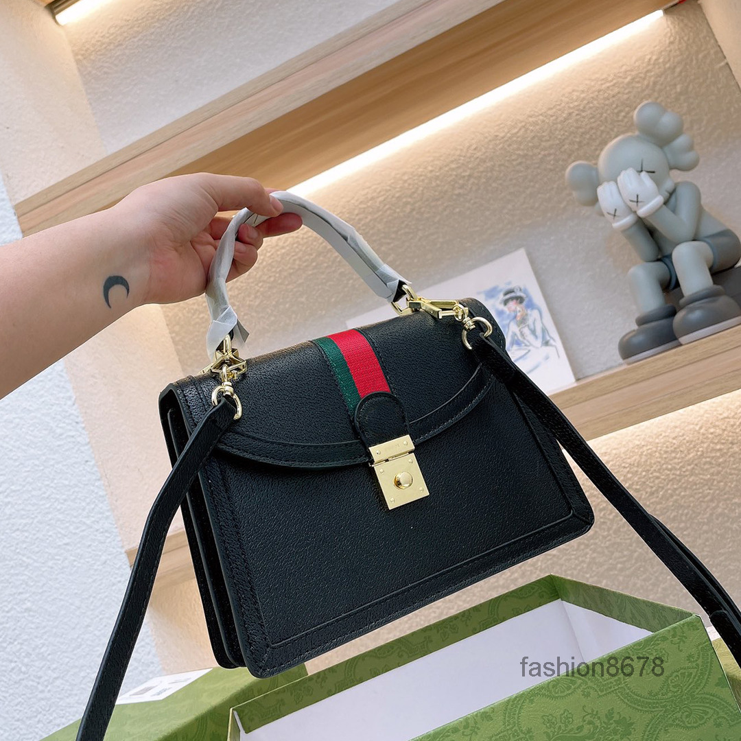 

Evening Bags Italy Brand Classic Ophidia Handbags Shoulder Bags Quality Genuine Leather Red Green Stripes Mini Chain Crossbody Bag, Customize