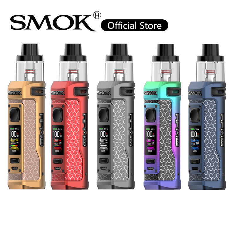 

Smok RPM 100 Kit 100W Vape Device 6ml Child-resistant Pod With 0.15ohm 0.23ohm RPM3 Meshed Coil Stepless Airflow Control System, Matte blue