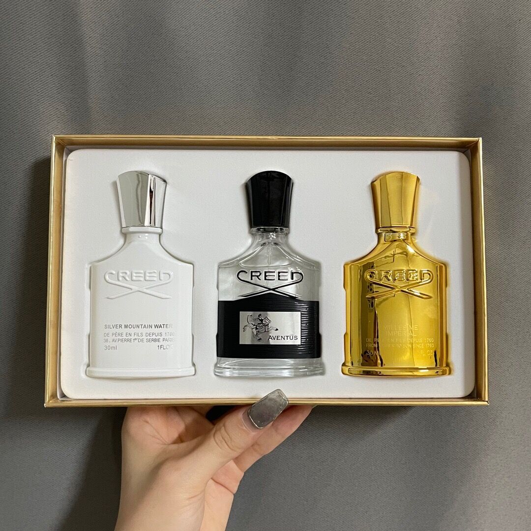

Creed Perfume 4pcs set 3pcs Incense Scent Fragrant Cologne Men Silver Mountain Water aventus Green Irish Tweed Millesime Imperial 30Ml kinds choose