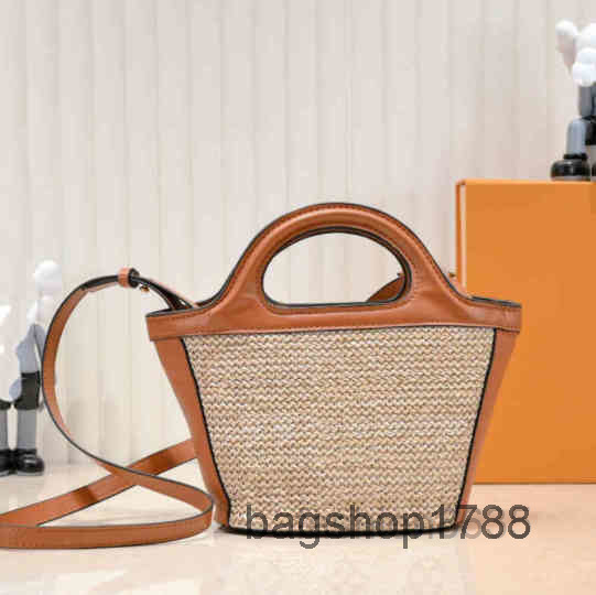 

Bucket Evening Bags Designer Straw Women Tote Shoulder Bags Summer Handbag Leather Messenger Crossbody Lady Beach Purse 220525Multi Pochett