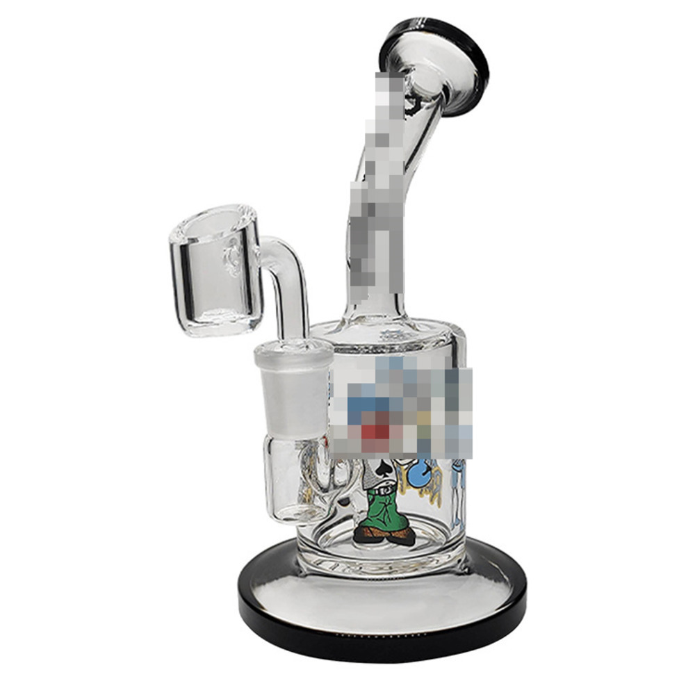 

Hookahs Mini Thick Glass Bong With 14mm Male Quartz Banger Cartoon Dab rig small bongs for Smoking
