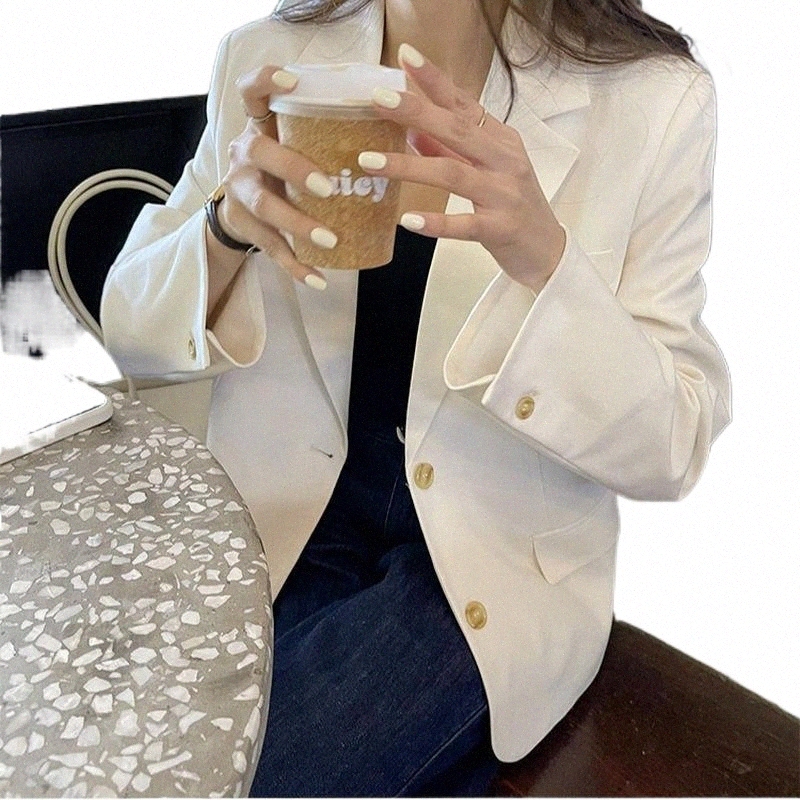 2021 Spring Solid Women Blazers Korean Fashion Simple Single Breasted Fatos De Mulher Office Lady Elegant Vintage Female Coats g0QJ#