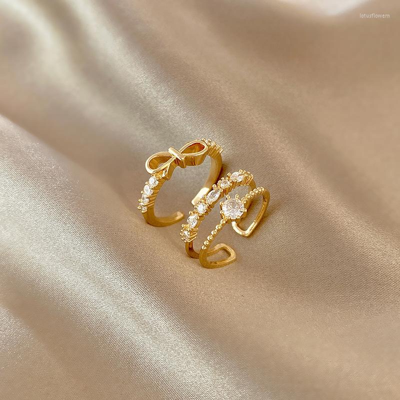 

Cluster Rings 2022 Korea's Geometric Suit Ring Fashion Temperament Versatile Open Elegant Women's Jewelry