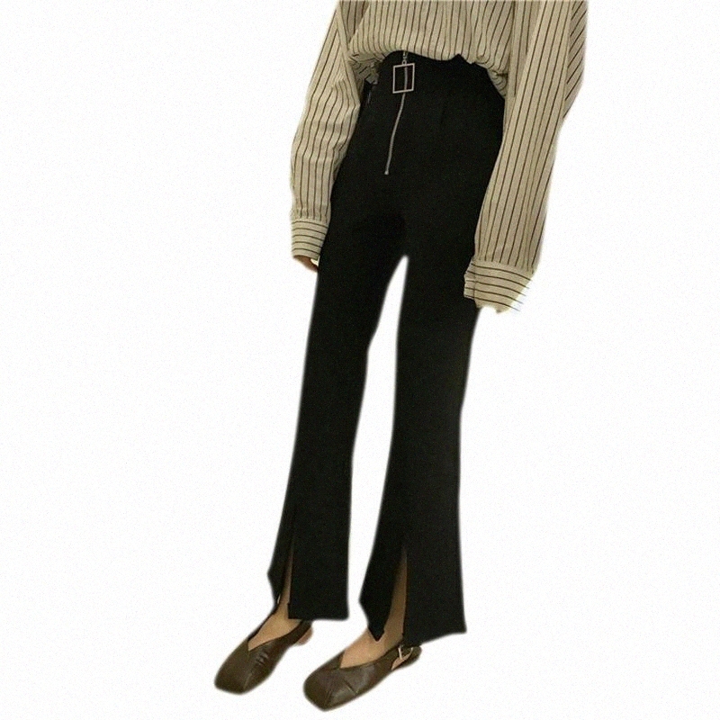 vy1009 2021 Spring Summer Autumn Women Fashion Casual Long Pants Woman Female Ankle-Length Flare Women's & Capris G0xE#-image-802644987