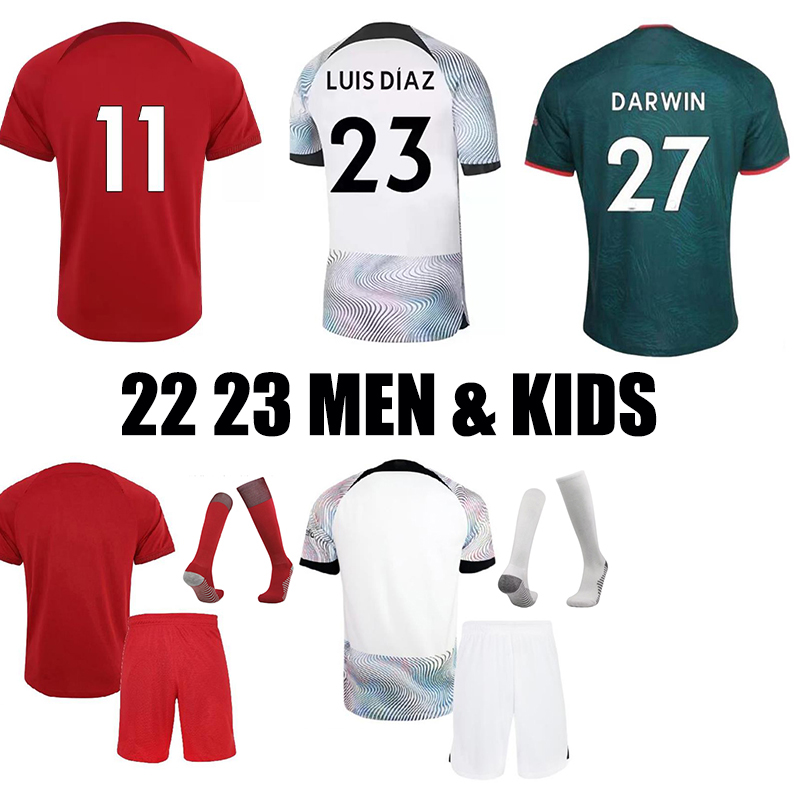 

22 23 season soccer jerseys FIRMINO 2022 2023 DARWIN final chanpions Mohamed Diogo Luis DIaz Football shirt top men kids kits Minamino Alexander Arnold DARWIN, Third with patch2