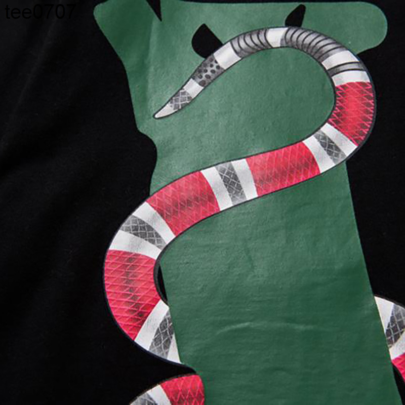 

Famous tee vloness mens designer t shirt men women high quality hip hop t-shirts snake printed short sleeve tees size -xl, White