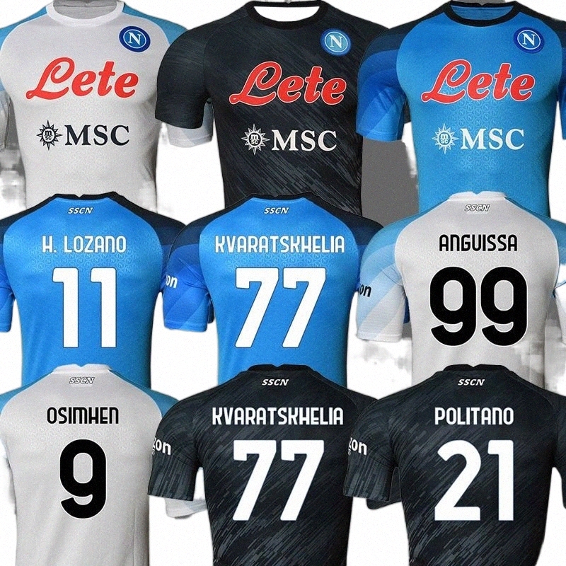 

22 23 SSC Napoli Soccer Jerseys KVARATSKHELIA LOZANO OSIMHEN ANGUISSA Football Shirt POLITANO MAGLIA MERTENS MARADONA 2022 2023 MINJAE Kits Maillots d G3sw#, Third