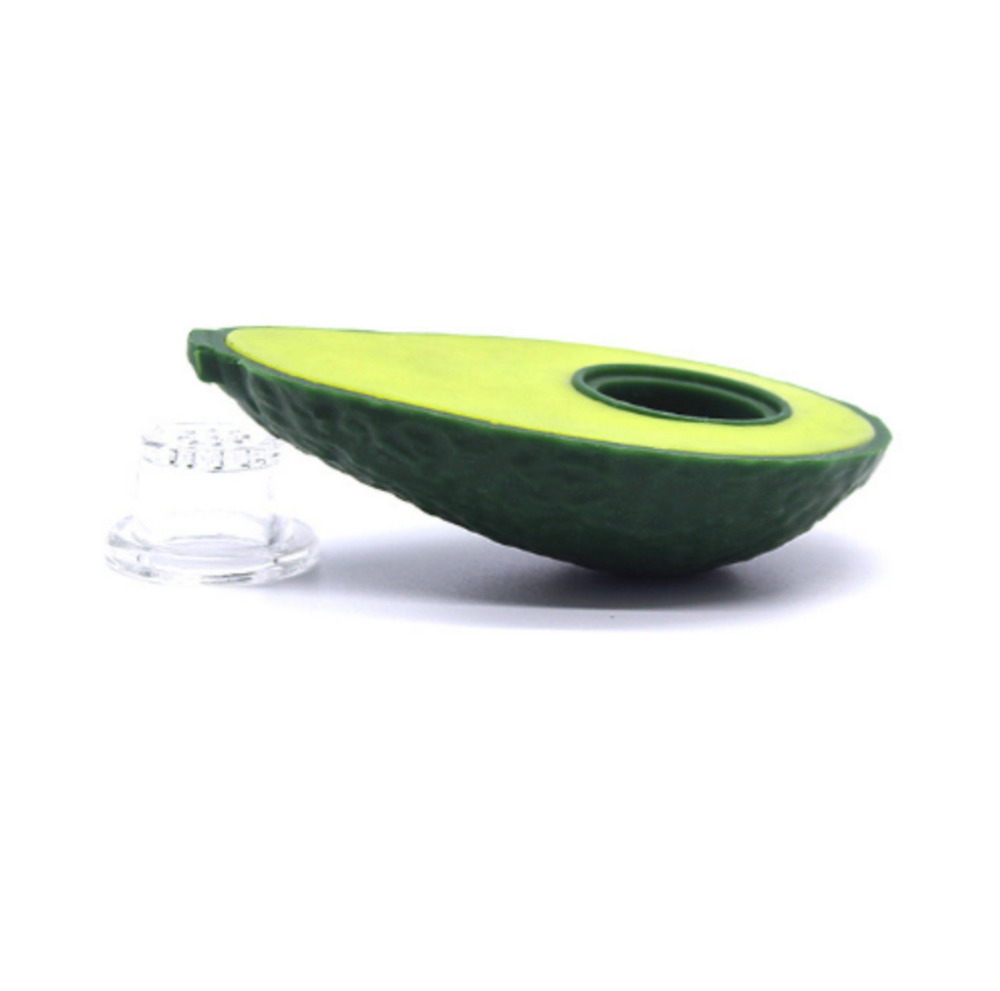 

Smoking Avocado Glass Pipe Tobacco Silicone Hand Pipes Spoon Shape Wholesale China 10PCS hand pipes