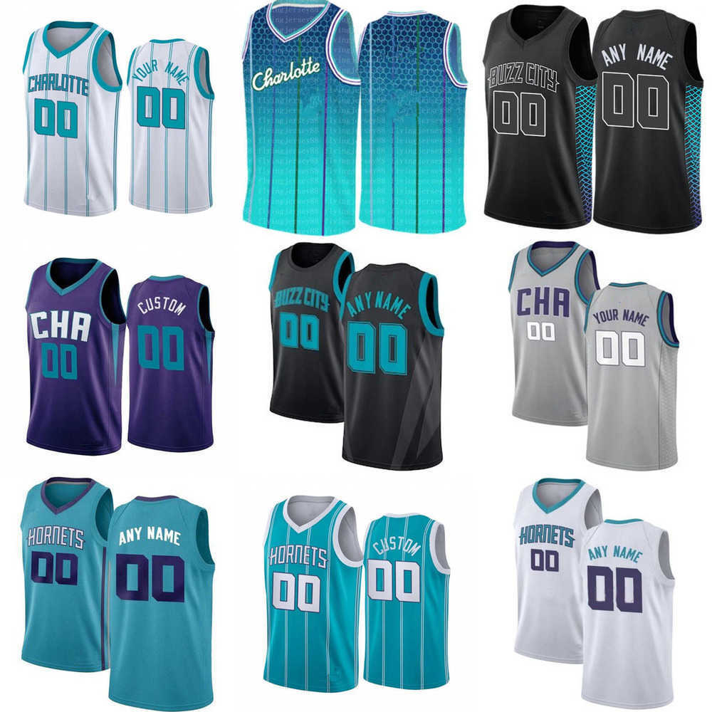 

75th Custom Charlotte''Hornets''Men Women youth Larry 2 Johnson Dell 30 Curry Muggsy 1 Bogues Basketball Jerseys, Color