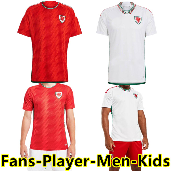 

2022 Wales Soccer Jerseys BALE WILSON ALLEN RAMSEY wes 22 23 world National Team cup Rodon VOKES Home Football Shirt Short Sleeve Adult Uniforms fans player version, 22/23 away