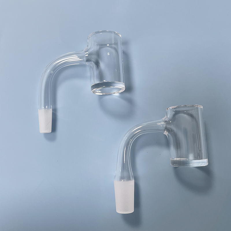 

2pcs MOQ Vibes Smoking Bong Pipe Accessory 25mm OD Full Weld Quartz Banger With 4mm Thickness Bottom 10mm 14mm Male Joint