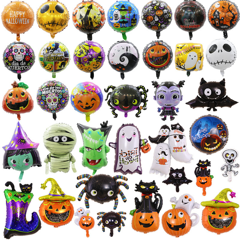 

Halloween Pumpkin Ghost Balloons Halloween Decorations Spider Foil Balloon Inflatable Toys Bat Globos Party Supplies 1033