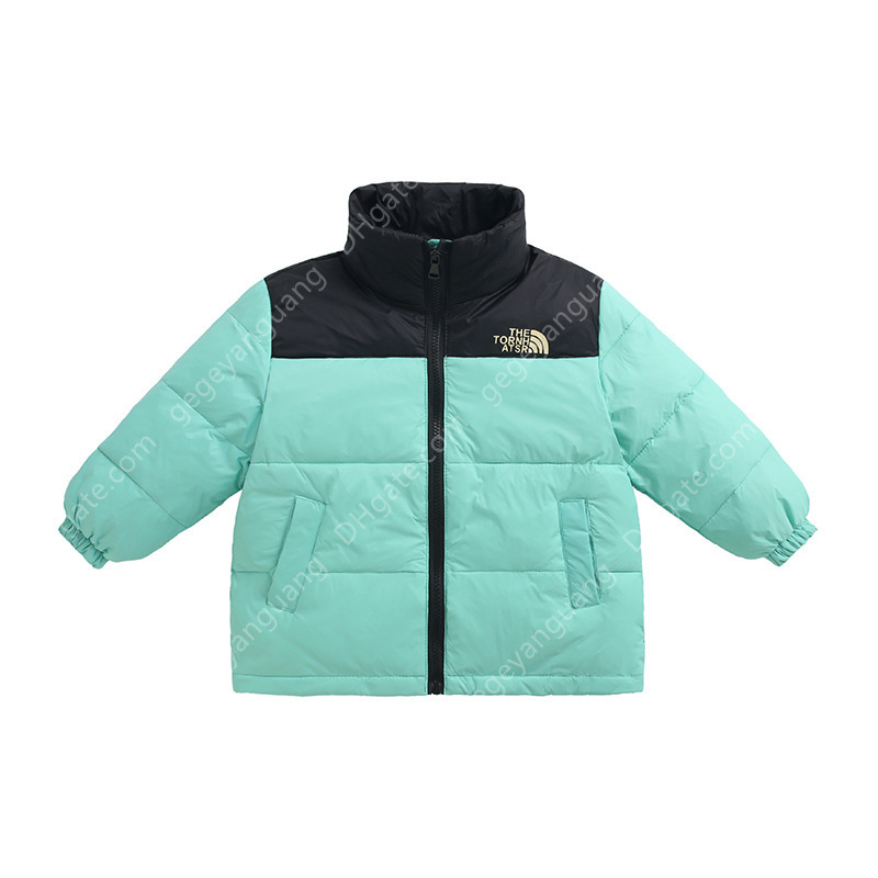 

Children's Stand-up Collar Zippered Down Jacket for Girls and Boys Ages 2-15, White