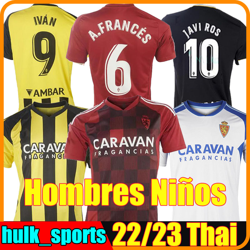

2022 Real Zaragoza NarvAez Soccer Jersey A.Frances 22/23 Ivan VADA Fran Gamez MoLLEJO Maillots De Foot Shirt JAVI ROS POMBO MIGUEL ALEJANDRO third Football men kids kit, Salagesa 22-23 away kit