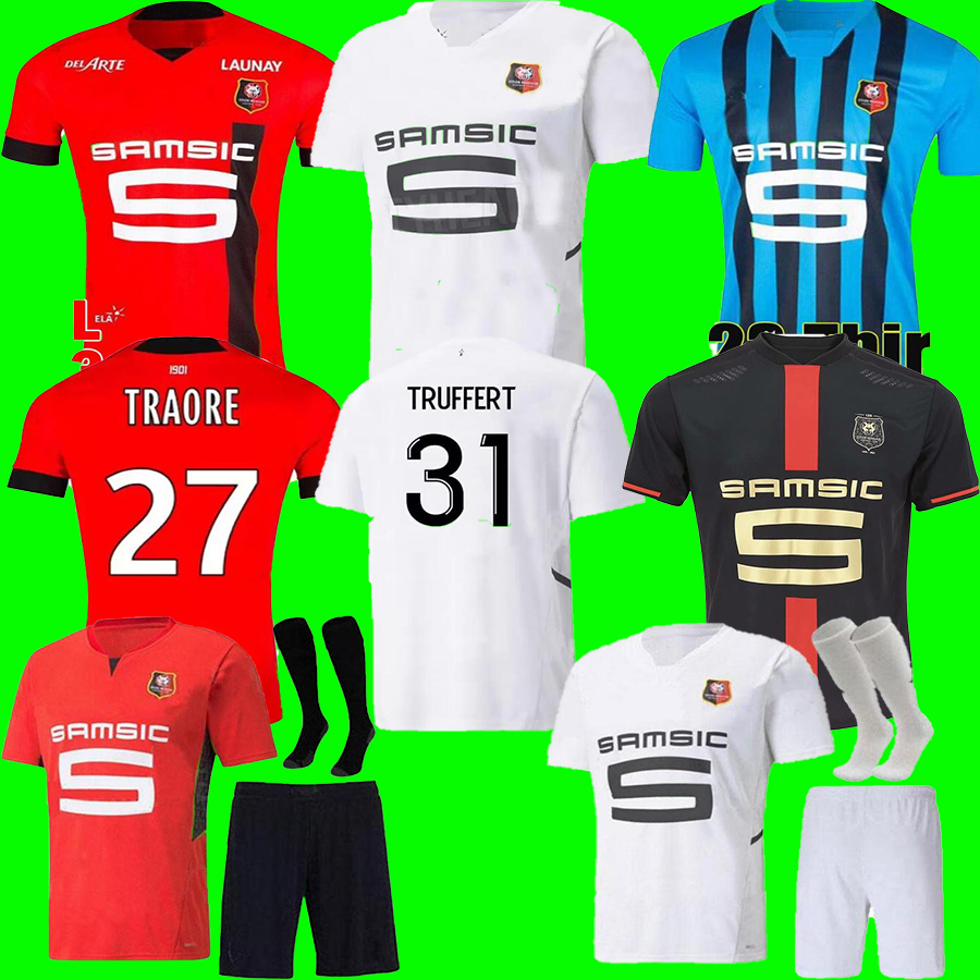 

Stade Rennais soccer jerseys Rennes 120th Anniversary maillot de foot 2020 2021 2022 2023 CAMAVINGA BOURIGEAUD NIANG DOKU HUNOU Men football shirt, 22 23 home