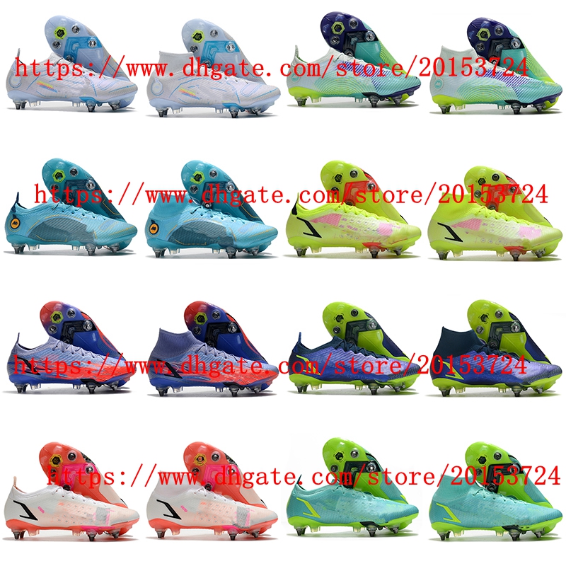 

Soccer shoes mens Mercurial Vapores XIV Elite SG PRO Anti Clog Cleats Superfly VIII Football Boots Neymar Cristiano Ronaldo CR7, As picture 1