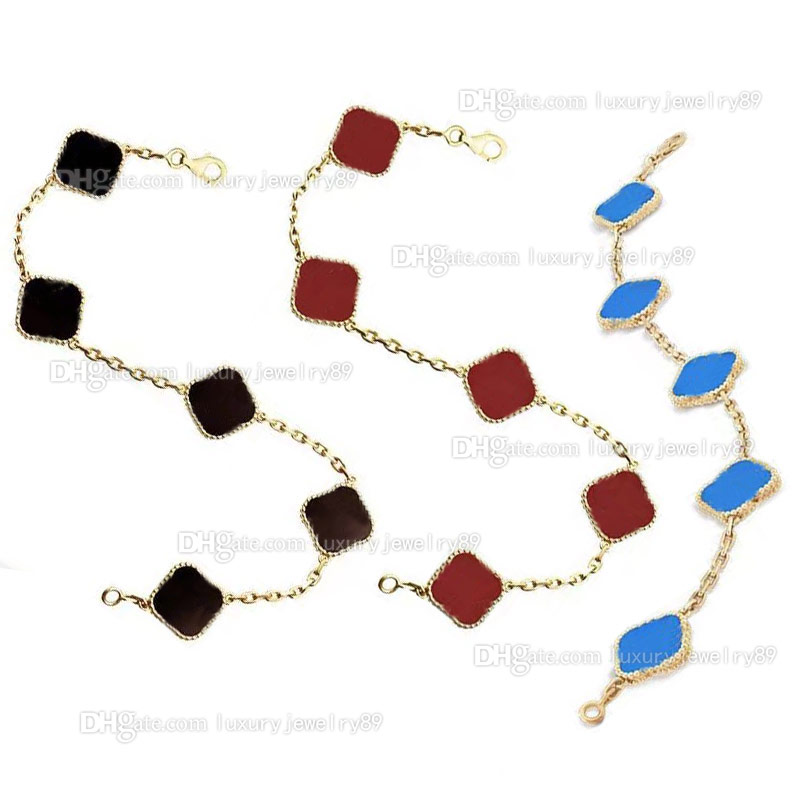 

Designer luxury jewelrys Classic Fashion Charm Bracelets 4/Four Leaf Clover Jewelry Gold bracelet fh for womens Onyx Shell and Girls fd Wedding Mother's Day Gifts