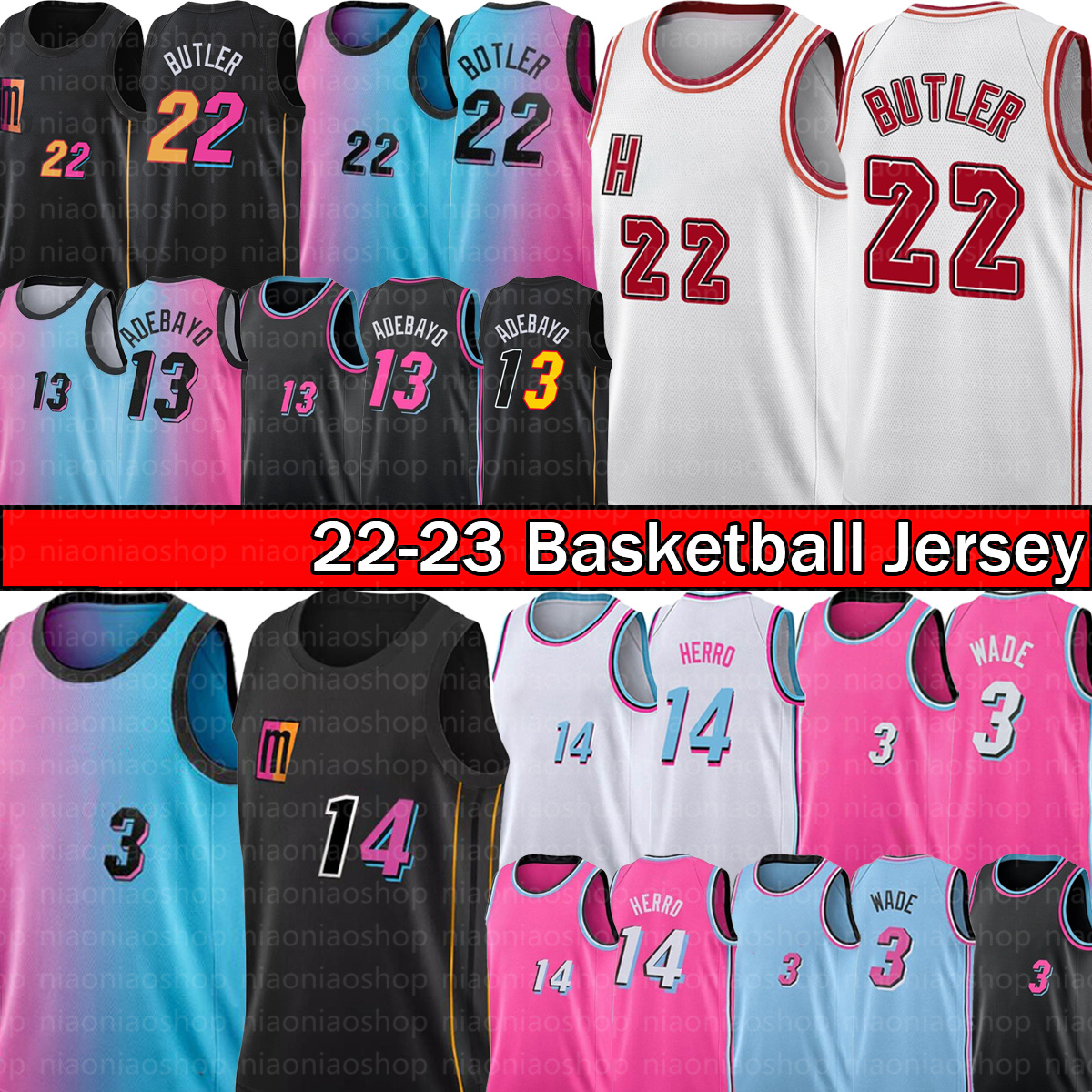

Basketball Jerseys 22 Jimmy Butler Tyler 14 Herro Bam 13 Adebayo Dwyane 3 Wade Men Miamis Heats Kyle Lowry T-shirt New 2022 2023 City Shirt Pink Edition Jerseys basket