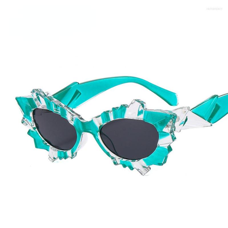 

Sunglasses Retro Irregular Cat Eye Women Fashion Candy Colors Eyewear Oval Lens Shades UV400 Men Unique Sun Glasses