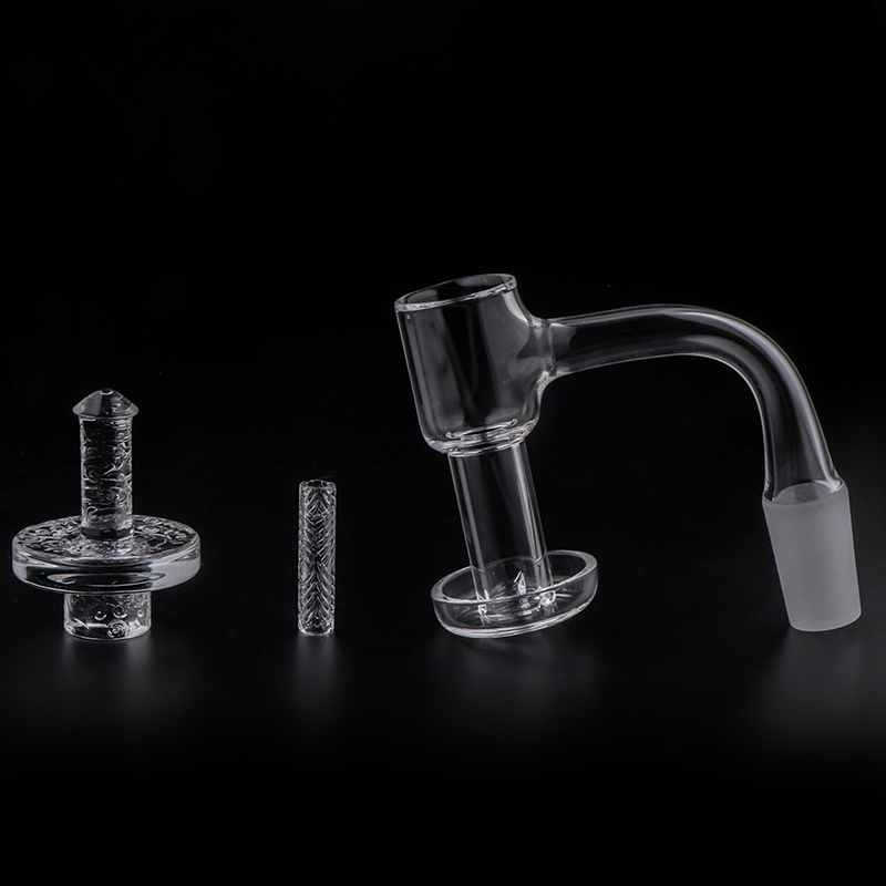 

Full Weld Beveled Edge Smoking Terp Slurper Quartz Banger With Quartz Pillar/Quartz Cap 10mm 14mm 18mm 20mmOD for Dab Rigs Water Pipes