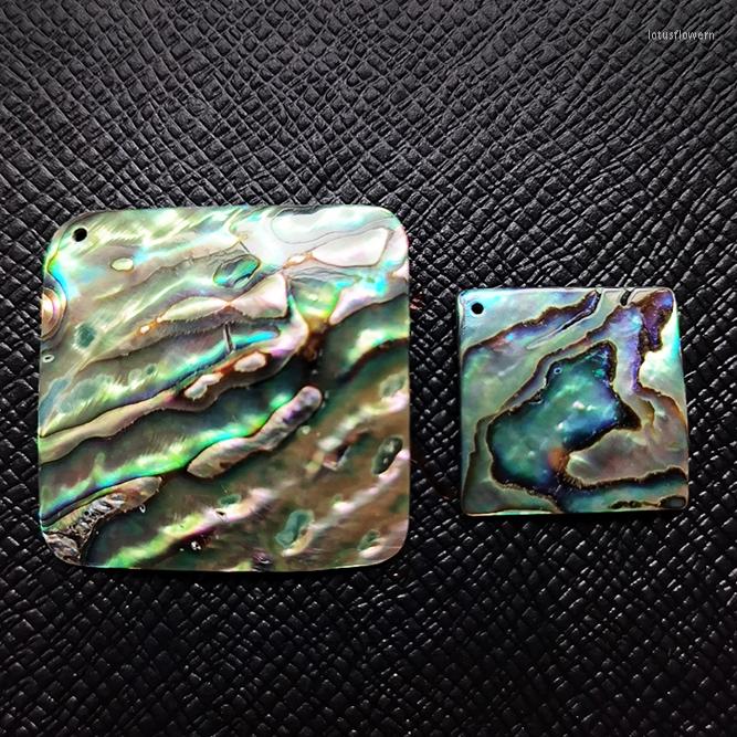 

Charms 25mm/40mm Natural Abalone Shell Square Rainbow Aurora Pendant DIY Paua Statement Earring Neckalce Making Jewelry Gift