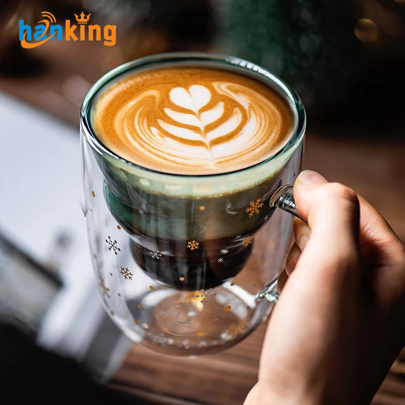 

Creative Christmas Tree Mug Glass Star Cup High Temperature Double Water Cups Party Xmas Gifts Foldable Travel Mugs H011, As picture