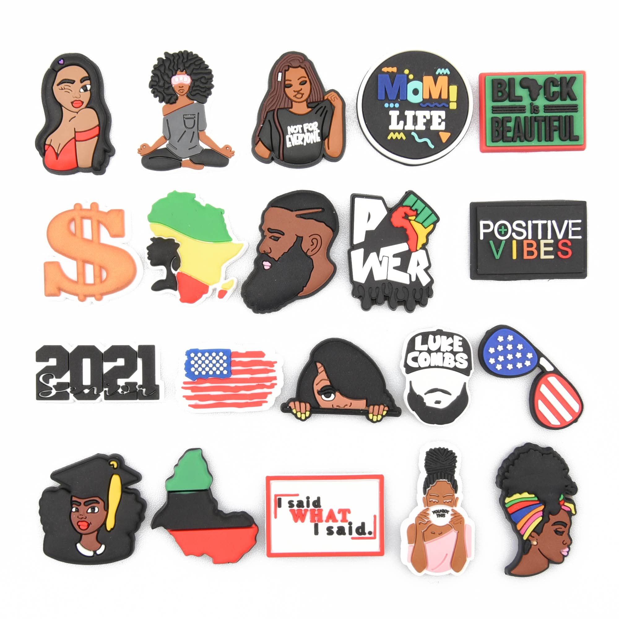 

Shoe Parts Accessories Black Lives Matter Cture Clog Charms Pvc Shoes Decoration For Clogs Bracelets Wristbands amPDB