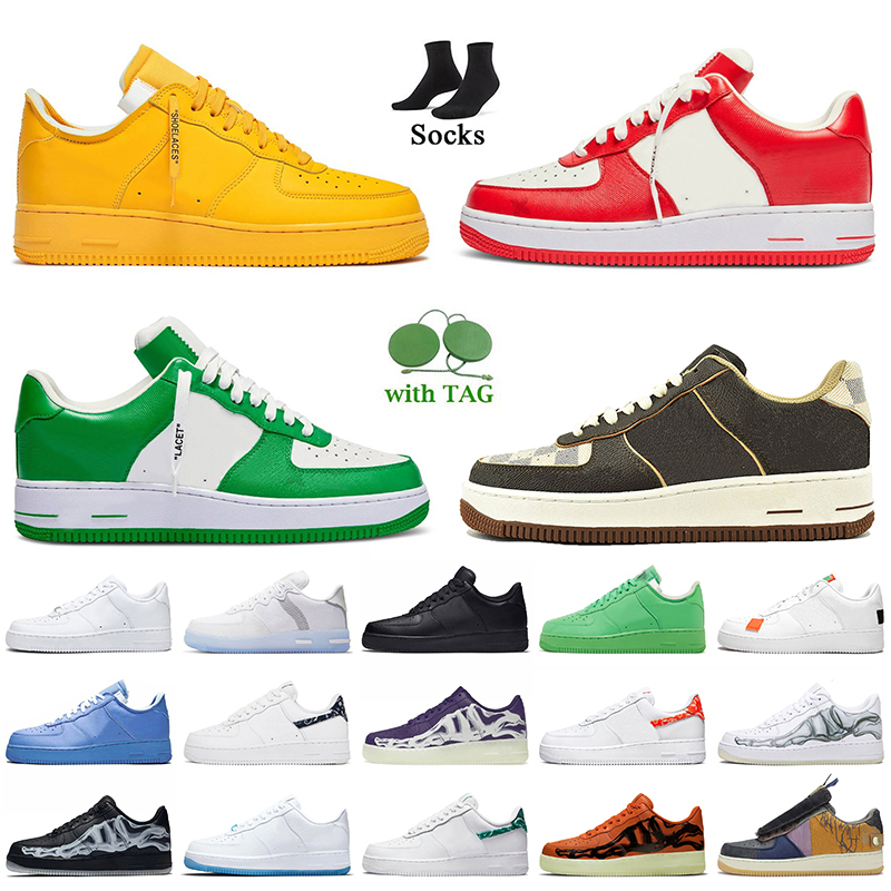 

With Socks Low Women Mens Designer Casual Shoes Offs White Comet Red Gym Green Airforces 1 Printing Brown Af1s Skeleton Orange Black Platform Sneakers Trainers, B59 jdi orange 36-45