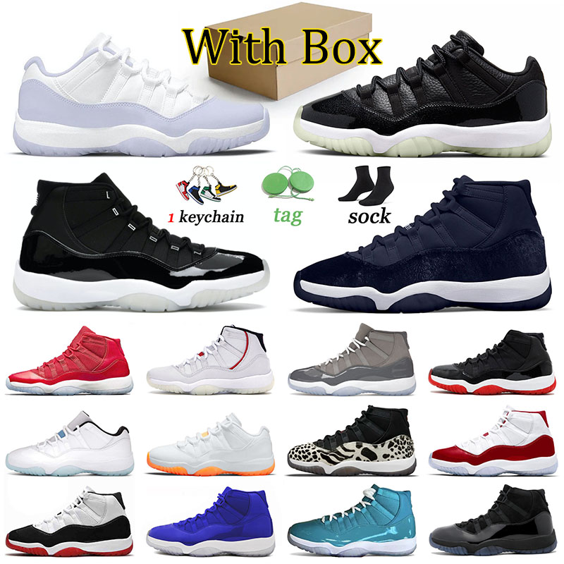 

11 11s Basketball Shoes Designer Midnight Navy Low 72-10 Women Trainers Space Jam Jumpman Cherry Pure Violet Legend Blue Cool Grey Sports Men Citrus Bred High Sneakers, # 36-47 midnight navy