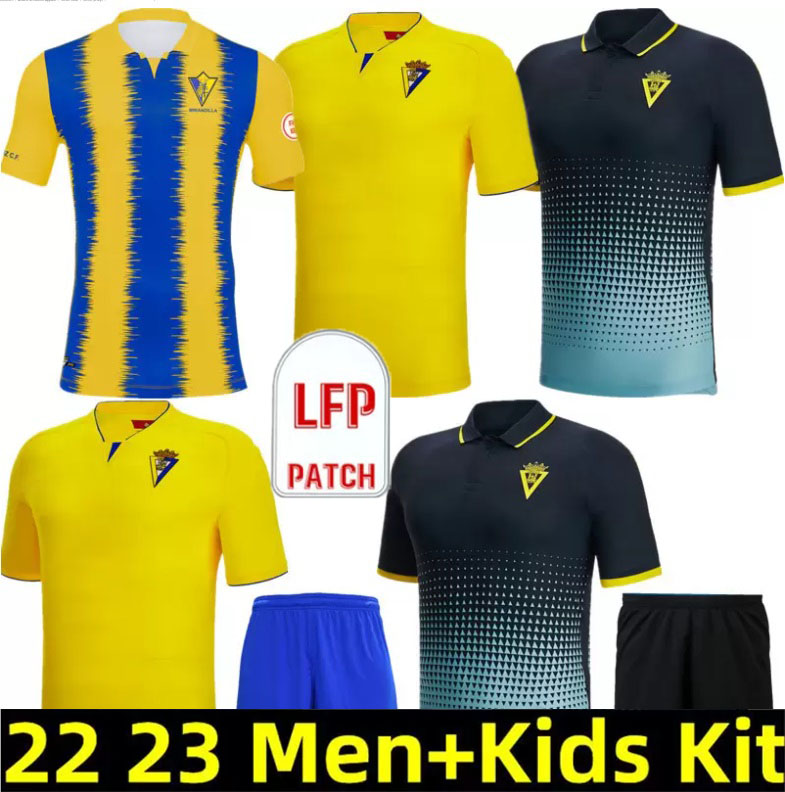 

camisetas CADIZ A.PEREA Soccer Jersey 2022 2023 I.ALEJO Home Away Football Shirt kit ANDONE SOBRINO NEGREDO ESPINO maillots foot 22 23 yellow blue
