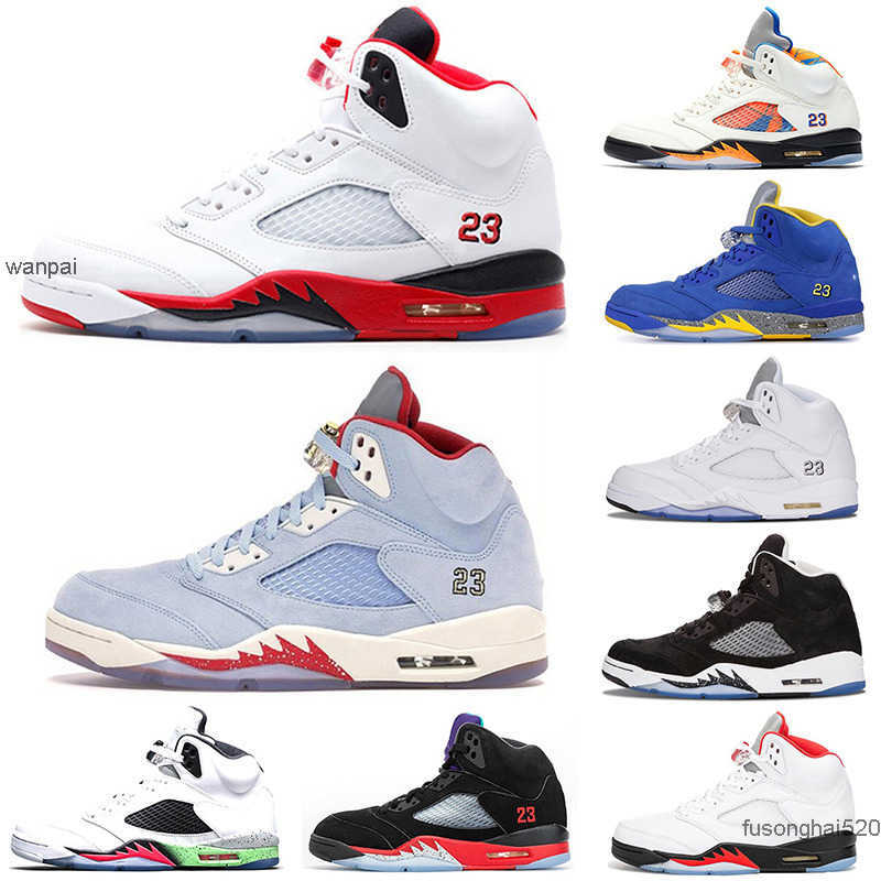 

shoes 2022 fashion men basketball shoes 5 5s Alternate Grape Blue suede Fire Red International Flight Laney Royal Metallic Silver Oreo Space Jam jordens, Top 3