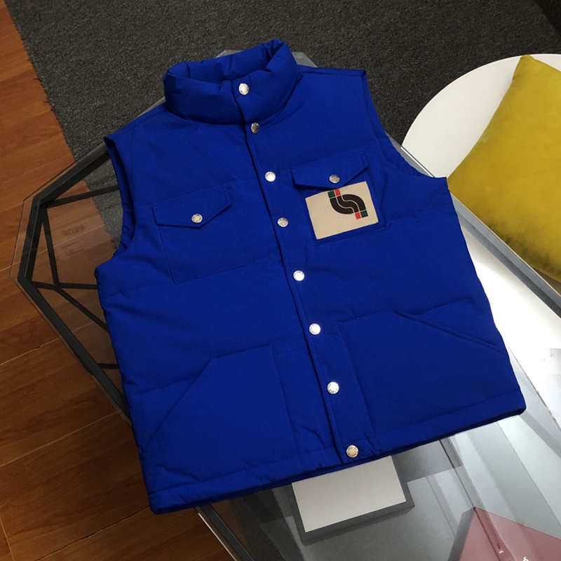 

F/W Famous Men Women G Vest Co-branded Canada North Winter Down jacket Coat Thicken Man Woman Designer luxury Puffer Jackets Unisex Black and Blue -2XL