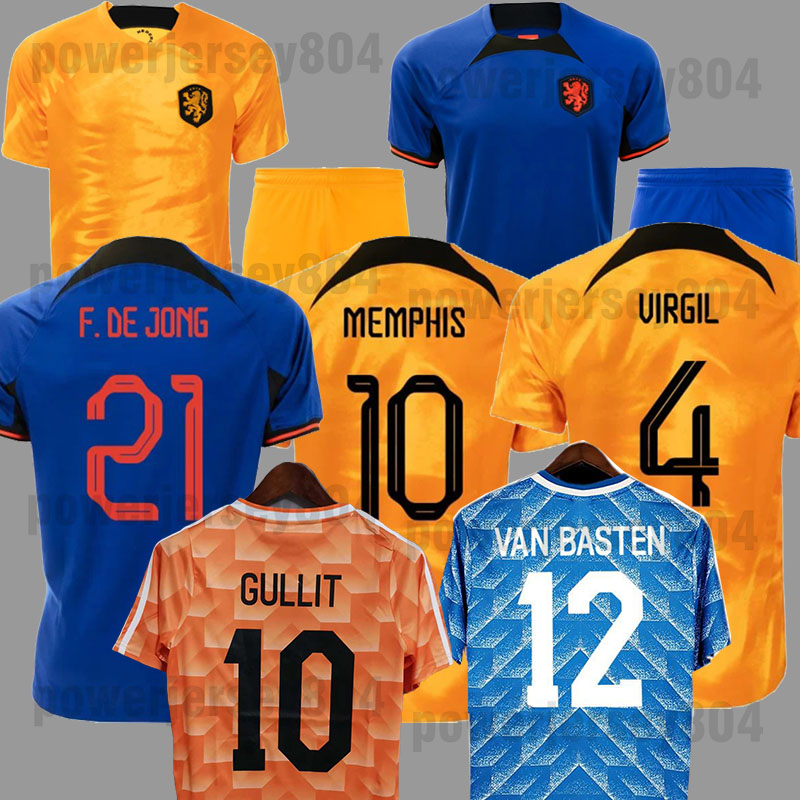 

Netherlands soccer jersey 2022 MEMPHIS DE JONG Holland DE LIGT WIJNALDUM VAN DIJK 222 23 football shirt Adult men kids kit DUMFRIES 303336 jersey world cup new, Away
