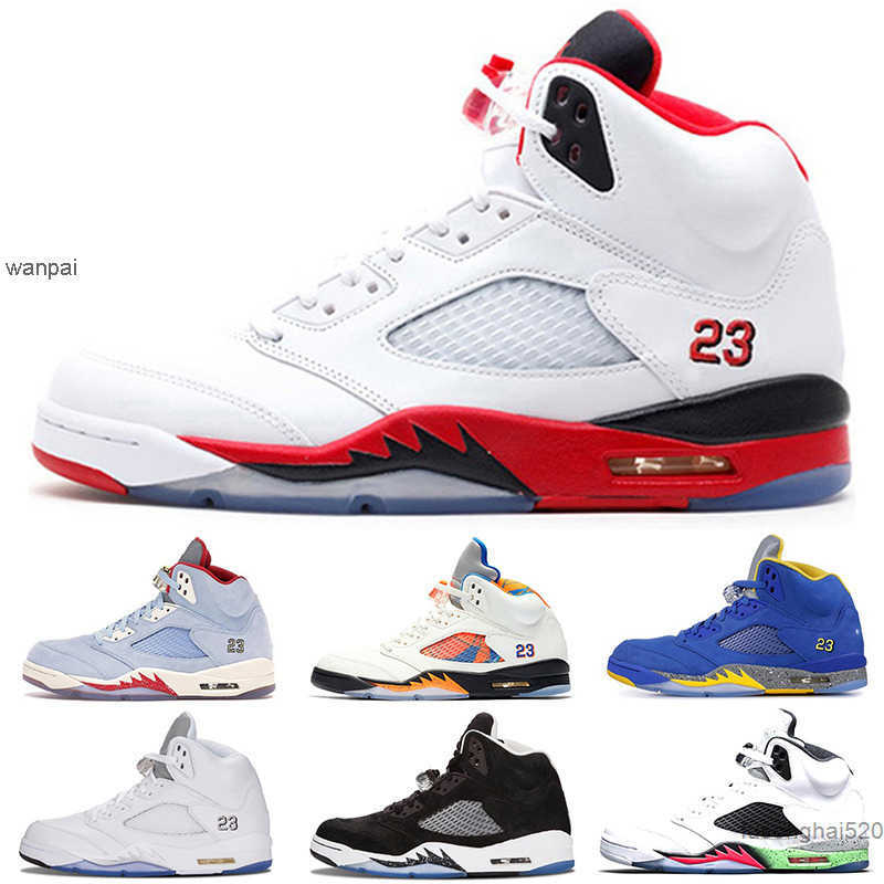 

shoes 2022 fashion original 5 basketball shoes 5s men Fire Red Alternate Grape Blue suede International Flight Laney Royal Metallic Silver Oreo jordens