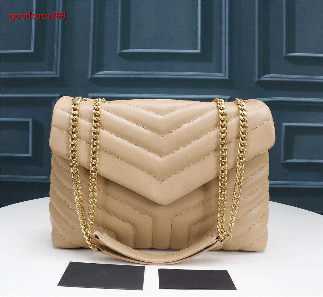 

Evening Bags Top quality Designer LOULOU women Shoulder Bag Matelasse Calfskin Y-Quilted Overstitching Genuine Leather Messenger bags Totes
