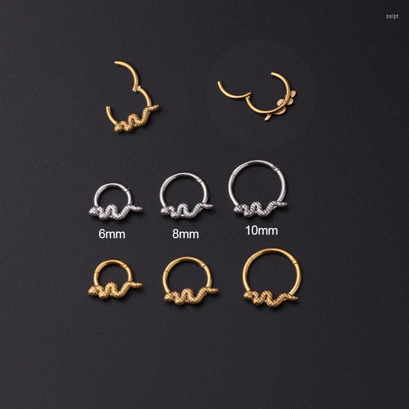 

Hoop Earrings 1Piece 16G Stainless Steel Piercing Snake For Women 2022 Trend Jewelry Mini Ear Cuffs Body Nose Ring