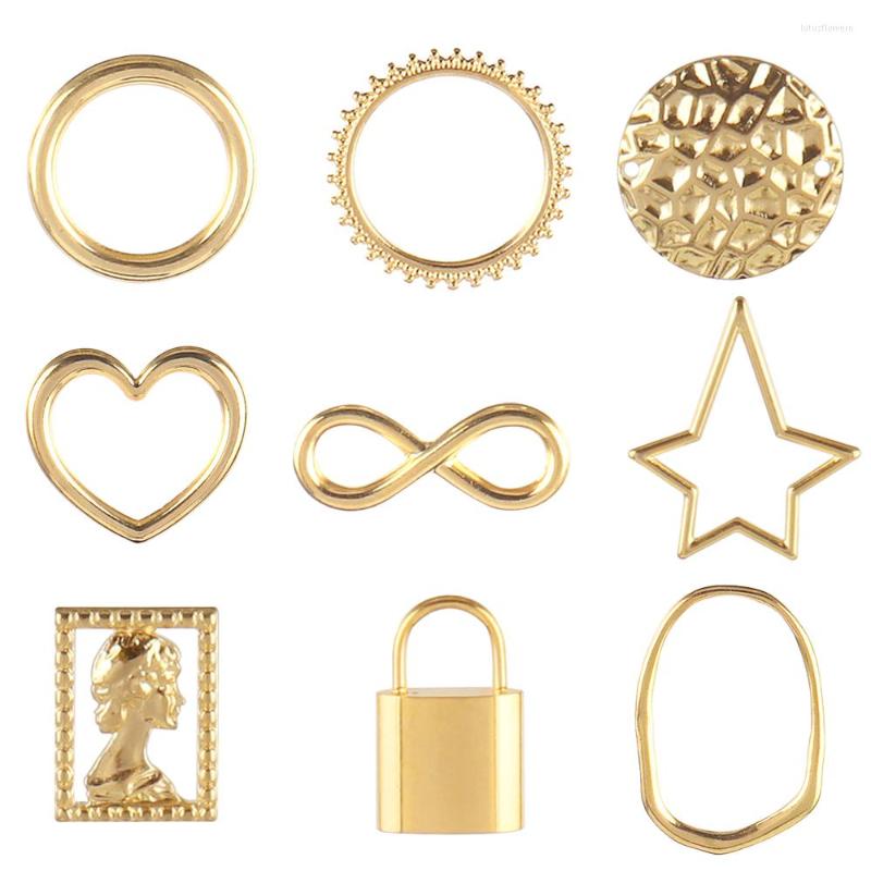 

Charms 5pcs Stainless Steel Coin Heart Star Infinity Round Pendant For DIY Jewelry Making Necklace Bracelet Accessories