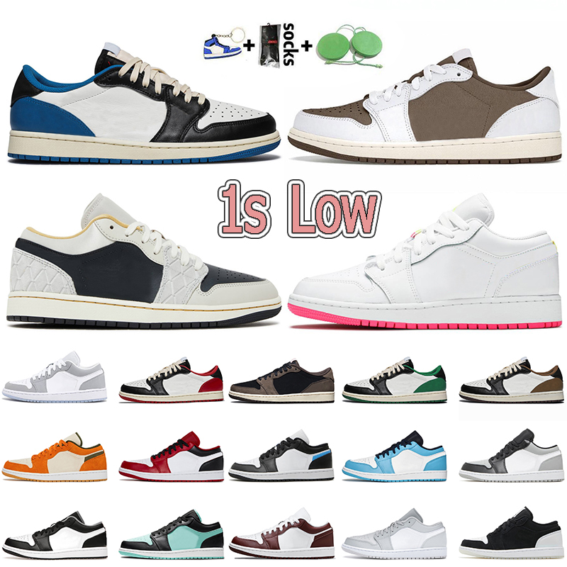 

Og 1 Men Basketball Shoes Top Fashion Jumpman 1s Low Unc Beaded Women Mens Trainers Fragment Cactus Jacks Reverse Black University Blue Pine, B1 black white 36-46