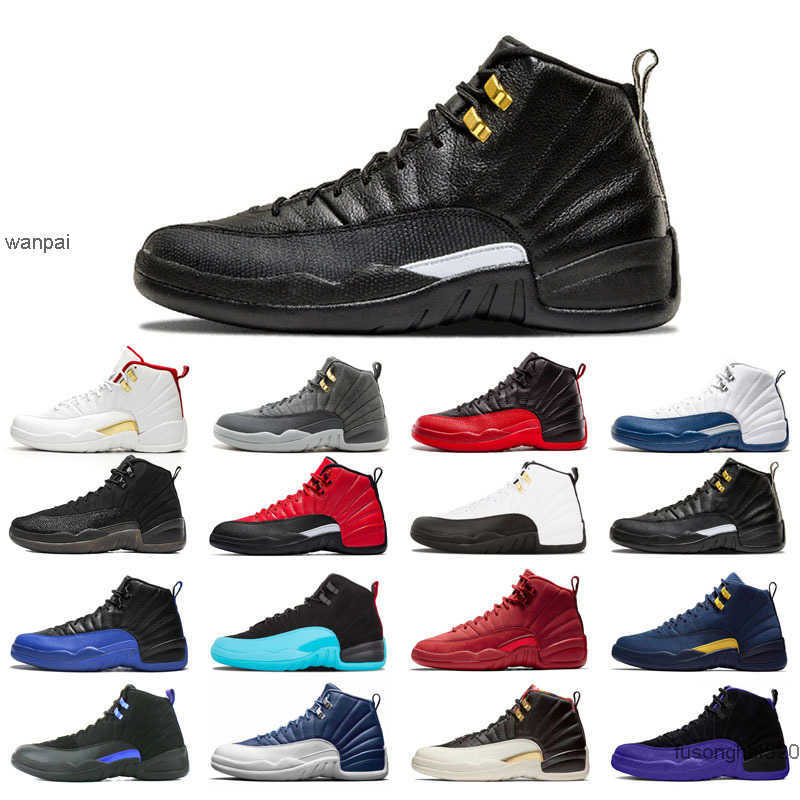 

shoes 2022 12s 12 Original Basketball Shoes For Man Black Purple Bulls Dark Grey FIBA Flu Game French Blue Gym Red Indigo Michigan Reverse Taxi jordens