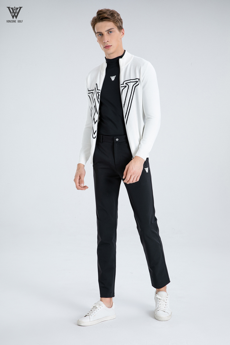 

VONZONE Golf Apparel Men's Spring Autumn Sweater Long Sleeve Lapel Sweater Jacket Outdoor Sports Casual Clothing, Bule jacket