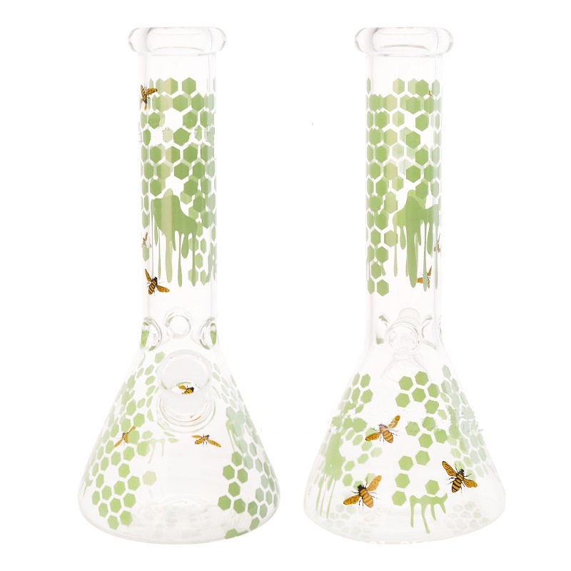 

Hookahs Beaker Glass Thick Bong 9.85 Inch Water Pipe Assorted Colors Mini Bongs Dab Rig