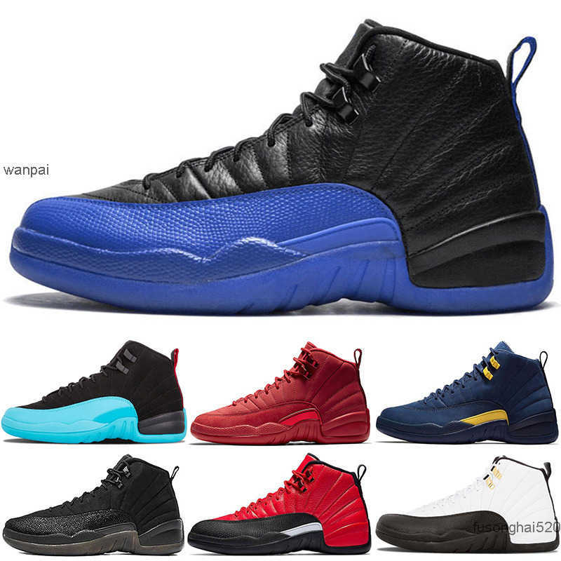 

shoes 2022 wholesale retro men 12 12s basketball shoes black purple blue stone CNY Dark concord FIBA Flu Game gym red Michigan o-black taxi the jordens