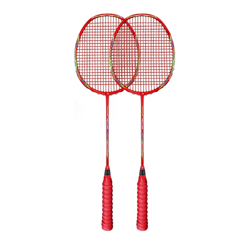 

Badminton Rackets 2 PCS Full Carbon Fiber Ultralight Badminton Racket Set Training Sports Equipment Professional Offensive Padel 4U Racket Racquet 220919