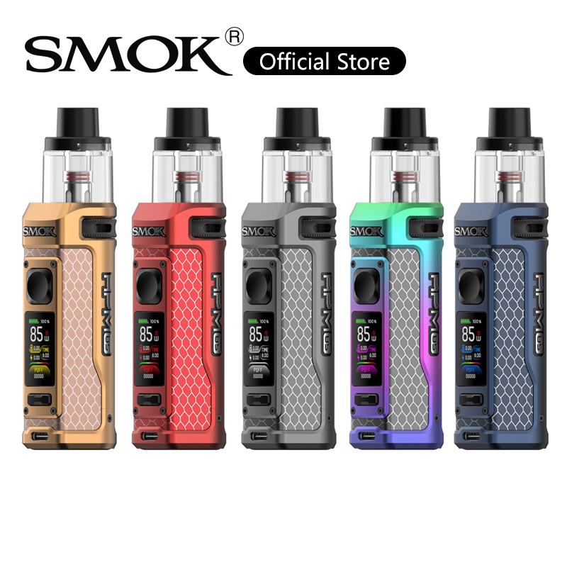 

Smok RPM 85 Kit 85W Vape Device Built-in 3000mAh Battery 6ml Child-resistant Pod With 0.15ohm 0.23ohm RPM3 Meshed Coil, Matte blue