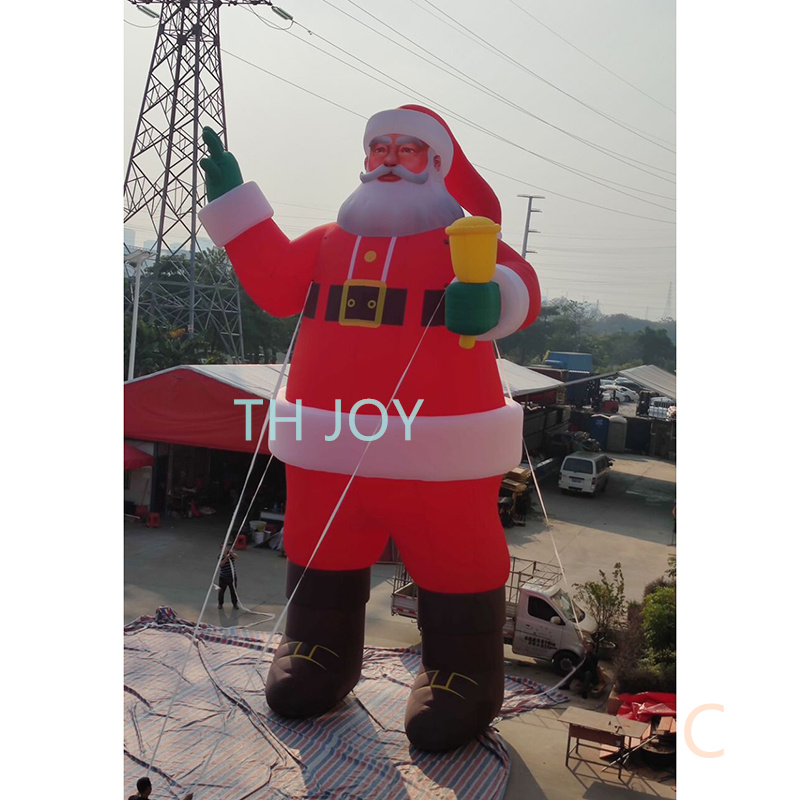 

free ship outdoor games & activities 12m 40ft High Giant Inflatable Santa Claus Old Father Christmas with white light