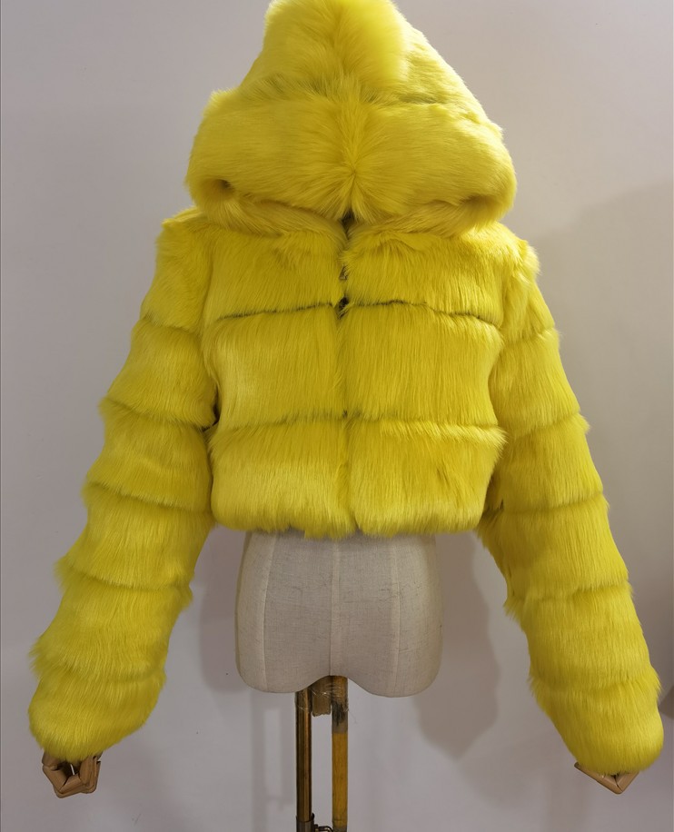 Good Coat Women's Faux Fur Warm Slim Outwear Fake Fox Waistcoat Jacket Beautiful Furs Coats Fluffy Zipper Jackets Black Green Pink Gray