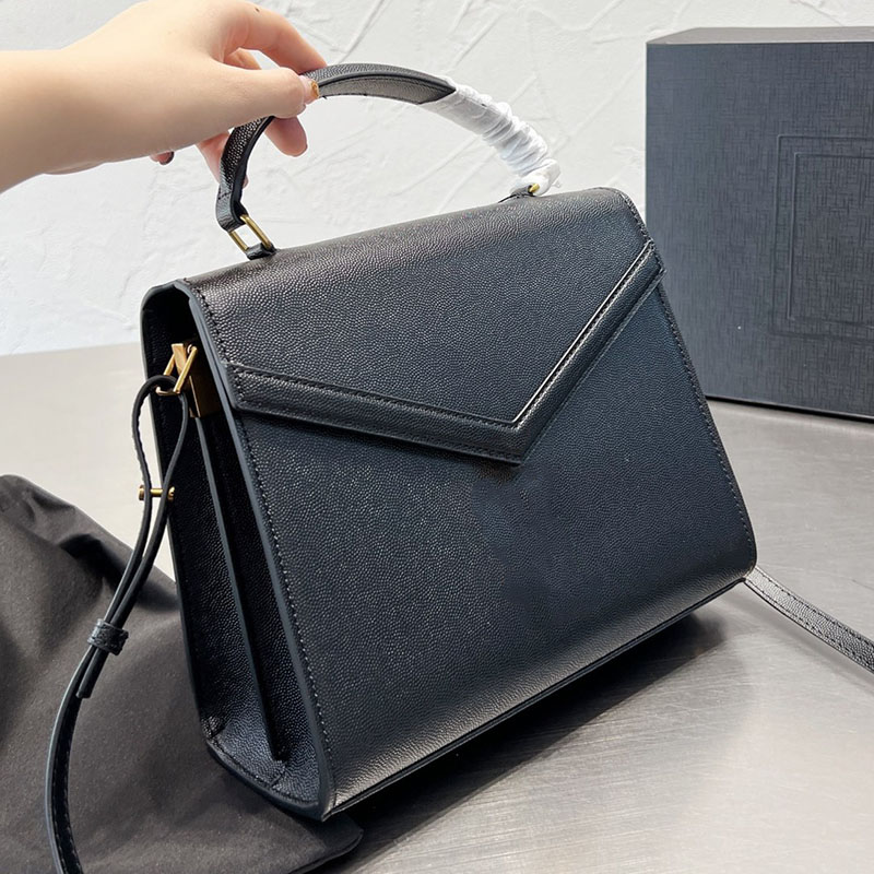 

Women Handbags CASSANDRA Shoulder Cross Body Shopping Bags Flip Messenger Bag caviar Genuine Leather Handbag purse Fashion letters Adjustable straps, Original box