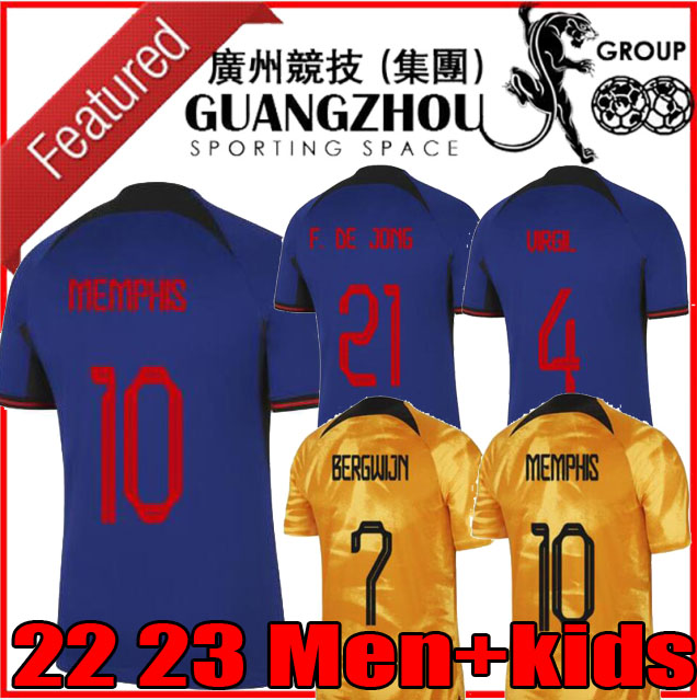 

2022 Netherlands MEMPHIS soccer jersey 2023 HOME AWAY DE JONG Holland DE LIGT WIJNALDUM VAN DIJK 22 23 football shirt Adult men kids kit DUMFRIES, 97 98 away